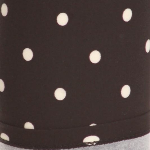 LEGGINGS DEPOT Black & White polka dot Print Full Length Leggings Size 10 NWT - Picture 6 of 6
